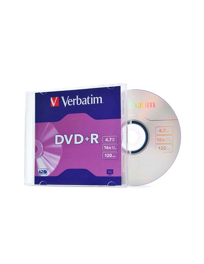 95059 / Disco DVD, DVD+R, 4.7GB, 16X Verbatim, Caja estándar con 1 pieza