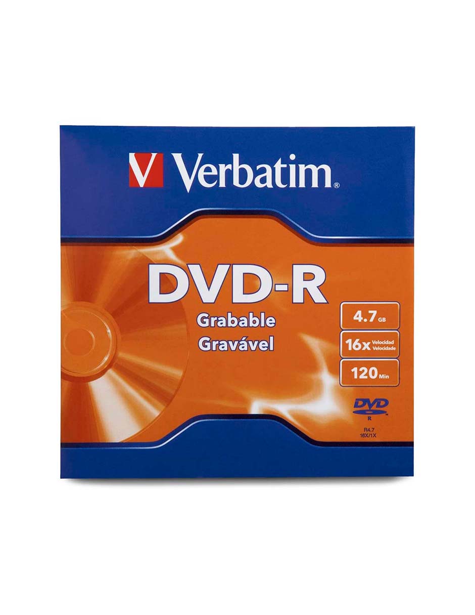 97323 / Disco DVD, DVD-RW, 16X, 4.7GB, Verbatim 1 pieza