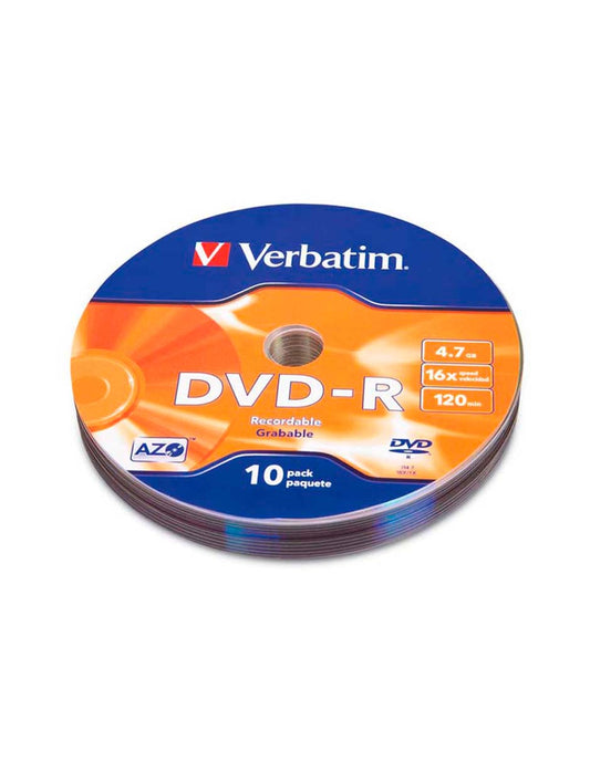 97901 / DVD-R 4.7GB 16X Verbatim, Caja con 10 unidades