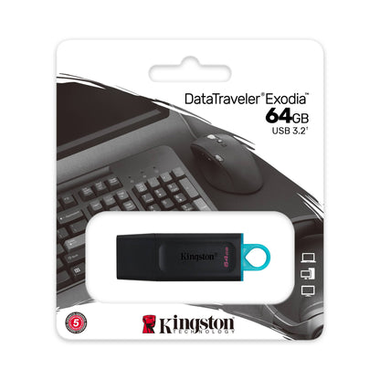 DTX-64GB / Dispositivo Flash USB Data Traveler Exodia de 64GB